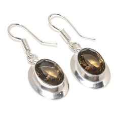 Brinco de prata esterlina 925 feito à mão com pedra preciosa de quartzo esfumaçado tamanho 1,75" comprar usado Brinco de prata esterlina 925 feito à mão com pedra preciosa de quartzo esfumaçado tamanho 1,75" comprar usado  Enviando para Brazil