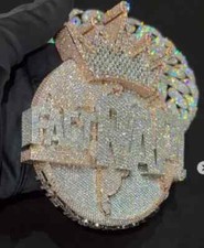 disc metal silver pendant for sale  Edison