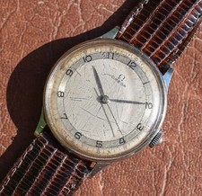 Raro mostrador de anel capítulo de dois tons calibre OMEGA. Relógio de aço 30T2 SC Jumbo 35mm 2324 comprar usado  Enviando para Brazil