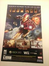 Anúncio impresso de videogame 2008 - IRON MAN - XBOX 360 WII DS SEGA MARVEL PS2 PSP PS3, usado comprar usado  Enviando para Brazil