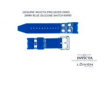 Usado, Autêntica pulseira de relógio Invicta Pro Diver 24963 azul silicone/inserções de aço 26 mm comprar usado  Enviando para Brazil