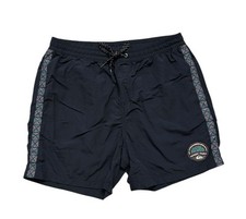 Shorts Quiksilver Masculino Tamanho Grande (34") Preto Natação Híbrido Baús Geométricos Praia comprar usado  Enviando para Brazil