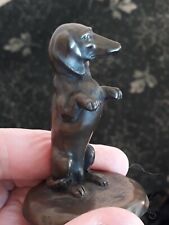 Usado, BEGGING DACHSHUND PEQUENO ORNAMENTO DE BRONZE RESINA FUNDIDA A FRIO MODELO DE CACHORRO DACHSHUND comprar usado  Enviando para Brazil