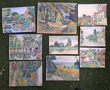 Aquarelles papier paysages d'occasion  Paris XV