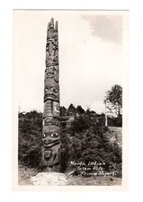 Cartão postal HW193 Canadá BC British Columbia - Príncipe Rupert - Totem Haida - RPPC comprar usado  Enviando para Brazil
