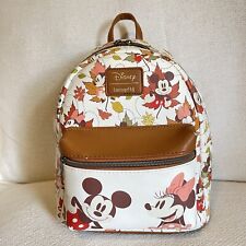 Mochila Loungefly Disney Minnie Mickey Mouse folhagem outono folhas de outono usada comprar usado  Enviando para Brazil