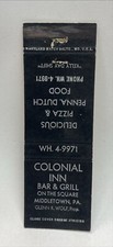 Middletown, Pensilvânia PA Colonial Inn Bar & Grill On The Square Matchbook, usado comprar usado  Enviando para Brazil