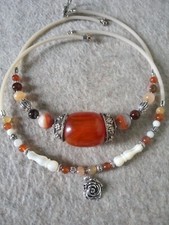 Perlmutt karneol modeschmuck gebraucht kaufen  Zenting