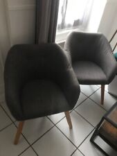 Fauteuils tissu gris d'occasion  Longjumeau