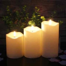 3pcs flickering flameless for sale  DUNSTABLE