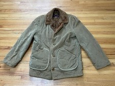Jaqueta masculina vintage Y2K VIP marrom veludo Sherpa forrada manga longa botão frontal, usado comprar usado  Enviando para Brazil