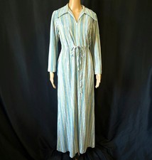 VESTIDO BOÊMIO listrado terry vintage década de 1970 / roupão espreguiçadeira caftan -M/L comprar usado  Enviando para Brazil