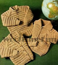 Tricô Padrão Meninos / Meninas Chunky Jumper / Cardigan / Jaqueta. 3 - 10 Anos comprar usado  Enviando para Brazil