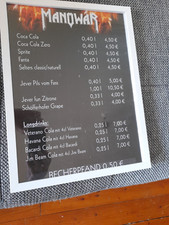 Manowar getränkekarte gerahmt gebraucht kaufen  Oldenburg (Oldenburg)