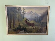 ölbild imposanter hirsch gebraucht kaufen  Nüsttal