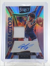 DERECK LIVELY II 2024-25 SELECT X-FACTOR SILVER PRIZM PATCH AUTOGRAFADO /125 Q3882 comprar usado  Enviando para Brazil
