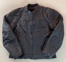 Leather biker jacket for sale  ROYSTON
