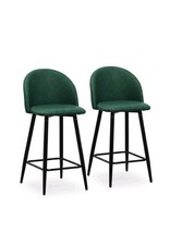 Conjunto de 2 bancos de bar CLIPOP de couro sintético verde cadeiras de bar para café da manhã RRP £85 comprar usado Conjunto de 2 bancos de bar CLIPOP de couro sintético verde cadeiras de bar para café da manhã RRP £85 comprar usado  Enviando para Brazil