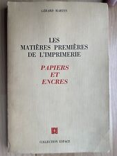 Gerard martin matieres d'occasion  Paris XIX