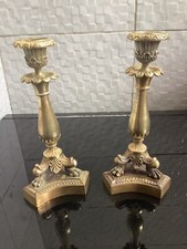 Paire bougeoirs bronze d'occasion  Beauvais