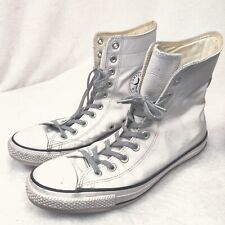 Tênis Converse Chuck Taylor All Star couro Hi Top branco tamanho 11 , usado comprar usado  Enviando para Brazil