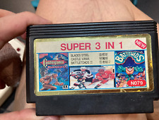 Jogo Famicom NES N079 3 em 1 Castlevania, Battletoad Double Dragon, Blades of Steel comprar usado  Enviando para Brazil
