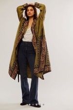 Usado, Free People Bali Somerset espanador estampa de gravata enfeitada acabamento oliva combo XS/S NOVO comprar usado  Enviando para Brazil