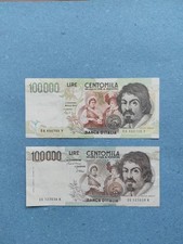 Coppia banconote 100000 usato  Napoli