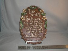 Vintage prayer serenity for sale  Chapin