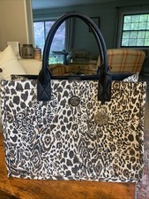 Bolsa tote Lilly Pulitzer Winstead macadâmia padrão grande estampa animal comprar usado  Enviando para Brazil