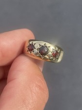 Carat gold garnet for sale  BRIGHTON