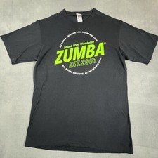 Camisa Zumba Adulto Tamanho Único Preta Manga Curta Gola Redonda Logotipo Unissex comprar usado  Enviando para Brazil