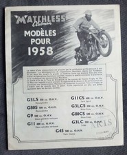 Catalogue matchless 1958 d'occasion  Saint-Agrève