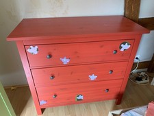 Commode rouge bois d'occasion  Thionville