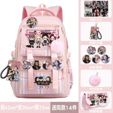 Usado, Mochila Blackpink LISA JENNIE grande bolsa escolar bolsa de ombro com 14 acessórios comprar usado  Enviando para Brazil