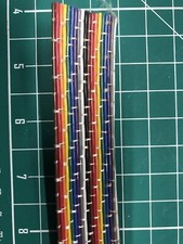Usado, Cabo de fita de laço plano 19 condutores multicoloridos pelo pé - para adereços comprar usado  Enviando para Brazil