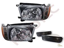Faróis De Canto Preto Fumaça Luzes Sinal de Para-choques Conjunto para 96-98 Toyota 4 Runner comprar usado  Enviando para Brazil