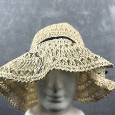 Usado, Chapéu Milana papel disquete aba larga vovó tamanho único feito na Itália branco marinho comprar usado  Enviando para Brazil