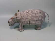 Beaded hippopotamus figurine for sale  Kenton