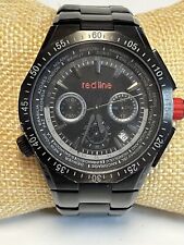 relógio masculino linha vermelha cristal mineral 316L cronógrafo moldura giratória fuso horário comprar usado  Enviando para Brazil