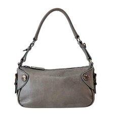 Bolsa de ombro de couro cinza PRADA, usado comprar usado  Enviando para Brazil