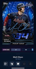 CARTÃO DIGITAL TOP 100 SR ASSINATURA DE JOGO ALL-STAR MATT OLSON #34 TOPPS COLORIDO, usado comprar usado  Enviando para Brazil