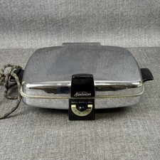 Vintage Sunbeam Waffle Baker and Grill Cromado Modelo CG-1 -TESTADO comprar usado  Enviando para Brazil