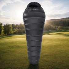 Saco de dormir leve para acampamento Mummy branco pato para baixo (preto) comprar usado  Enviando para Brazil