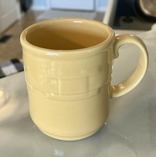 Caneca de café Longaberger cerâmica tecido tradições amarelo amanteigado EXCELENTE comprar usado  Enviando para Brazil