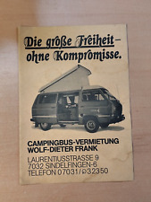 Brochure camping bus d'occasion  Expédié en Belgium