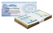 Cheque Agro Especial Zimbábue 100 Bilhões 2008 20 Notas P-64 Certificado de Autenticidade USADO, usado comprar usado  Enviando para Brazil
