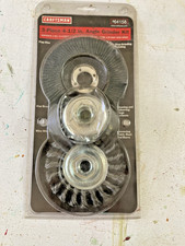 Kit de moedor Craftsman 4 1/2" inclui disco de aba, escova de copo e roda de arame #64158, usado comprar usado  Enviando para Brazil