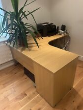 Oak desk leather for sale  HERNE BAY