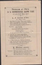 Feuillet double triduum d'occasion  Dijon